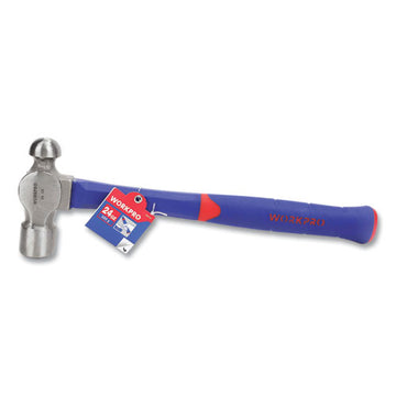 Workpro® Ball Pein Hammer, 24 Oz, 12" Blue-red Rubberized Fiberglass Handle freeshipping - TVN Wholesale